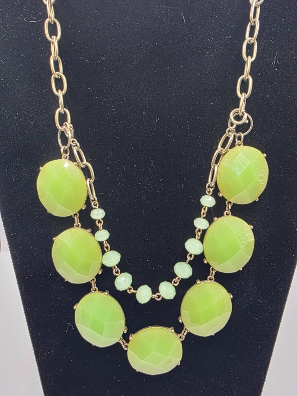 Premier Designs Mint Condition Convertible Green Statement Necklace Bracelet